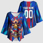 Personalized Les Grenadiers Haiti Football Kimono Sleeve Blouse Eagle Champions Trophy Heritage
