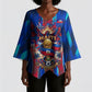 Personalized Les Grenadiers Haiti Football Kimono Sleeve Blouse Eagle Champions Trophy Heritage