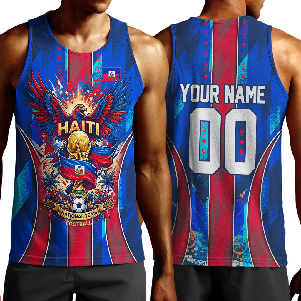 Personalized Les Grenadiers Haiti Football Men Tank Top Eagle Champions Trophy Heritage