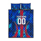 Personalized Les Grenadiers Haiti Football Quilt Bed Set Eagle Champions Trophy Heritage