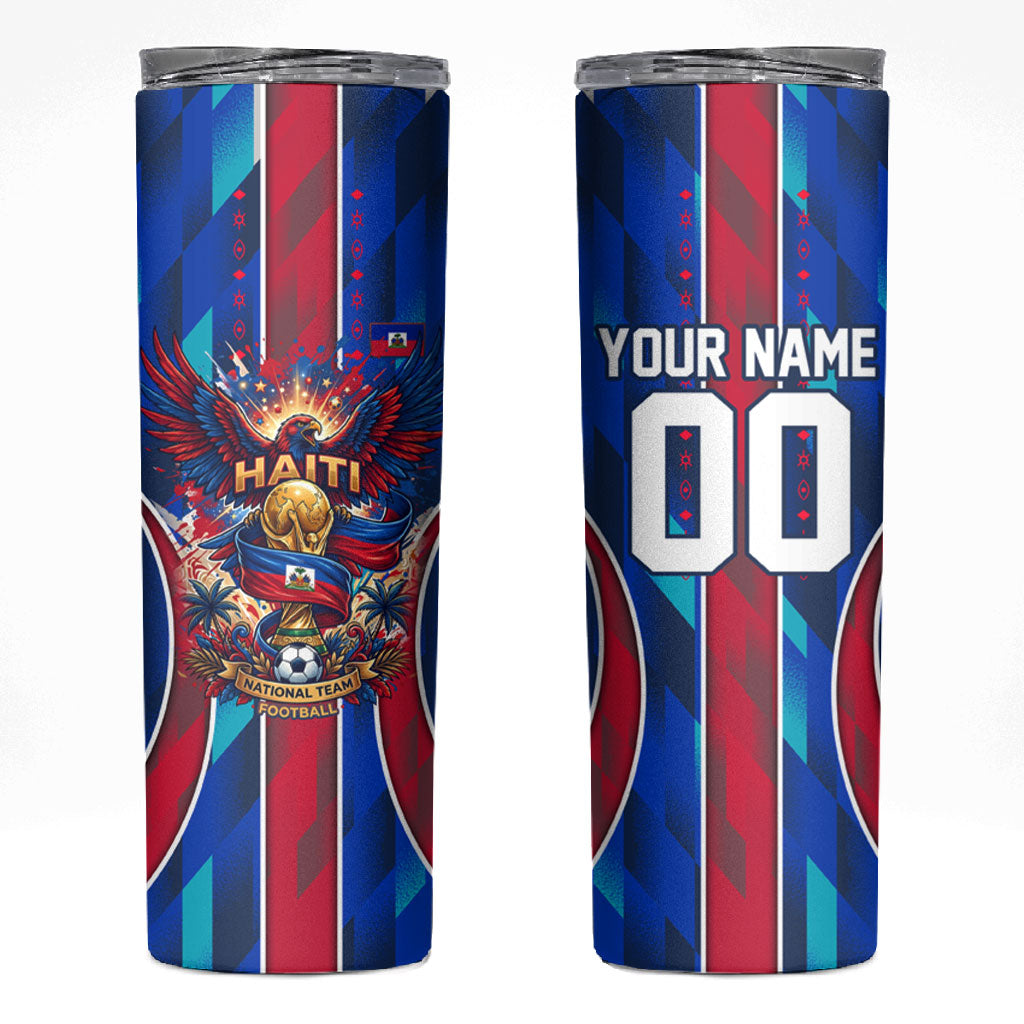 Personalized Les Grenadiers Haiti Football Skinny Tumbler Eagle Champions Trophy Heritage