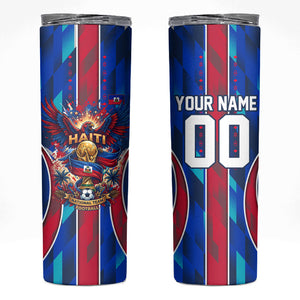 Personalized Les Grenadiers Haiti Football Skinny Tumbler Eagle Champions Trophy Heritage