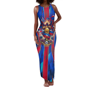 Personalized Les Grenadiers Haiti Football Tank Maxi Dress Eagle Champions Trophy Heritage