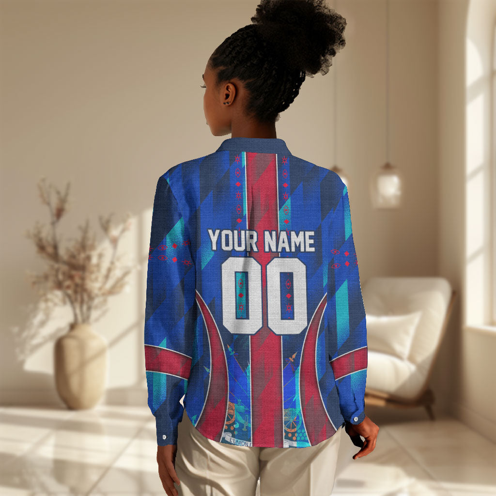 Personalized Les Grenadiers Haiti Football Women Casual Shirt Eagle Champions Trophy Heritage