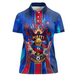 Personalized Les Grenadiers Haiti Football Women Polo Shirt Eagle Champions Trophy Heritage