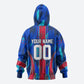 Personalized Les Grenadiers Haiti Football Zip Hoodie Eagle Champions Trophy Heritage