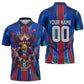 Personalized Les Grenadiers Haiti Football Zipper Polo Shirt Eagle Champions Trophy Heritage