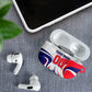 Personalized Haiti Football Champions AirPods Case Roaring Lion Soccer Mascot With Haiti Trophy Flag