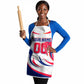 Personalized Haiti Football Champions Apron Roaring Lion Soccer Mascot With Haiti Trophy Flag