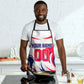 Personalized Haiti Football Champions Apron Roaring Lion Soccer Mascot With Haiti Trophy Flag