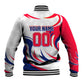 Personalized Haiti Football Champions Baseball Jacket Roaring Lion Soccer Mascot With Haiti Trophy Flag