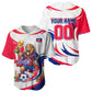 Personalized Haiti Football Champions Baseball Jersey Roaring Lion Soccer Mascot With Haiti Trophy Flag