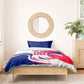Personalized Haiti Football Champions Bedding Set Roaring Lion Soccer Mascot With Haiti Trophy Flag