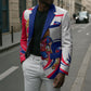 Personalized Haiti Football Champions Blazer Roaring Lion Soccer Mascot With Haiti Trophy Flag