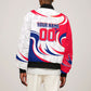 Personalized Haiti Football Champions Bomber Jacket Roaring Lion Soccer Mascot With Haiti Trophy Flag
