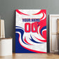 Personalized Haiti Football Champions Canvas Wall Art Roaring Lion Soccer Mascot With Haiti Trophy Flag