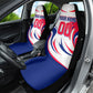 Personalized Haiti Football Champions Car Seat Cover Roaring Lion Soccer Mascot With Haiti Trophy Flag
