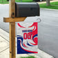 Personalized Haiti Football Champions Garden Flag Roaring Lion Soccer Mascot With Haiti Trophy Flag