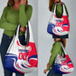 Personalized Haiti Football Champions Grocery Bag Roaring Lion Soccer Mascot With Haiti Trophy Flag