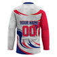 Personalized Haiti Football Champions Hockey Jersey Roaring Lion Soccer Mascot With Haiti Trophy Flag