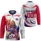 Personalized Haiti Football Champions Hockey Jersey Roaring Lion Soccer Mascot With Haiti Trophy Flag