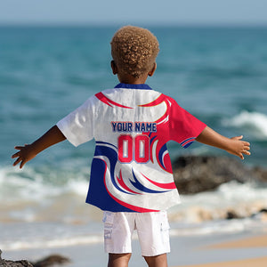 Personalized Haiti Football Champions Kid Hawaiian Shirt Roaring Lion Soccer Mascot With Haiti Trophy Flag
