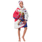 Personalized Haiti Football Champions Kid Wearable Blanket Hoodie Roaring Lion Soccer Mascot With Haiti Trophy Flag