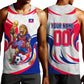 Personalized Haiti Football Champions Men Tank Top Roaring Lion Soccer Mascot With Haiti Trophy Flag