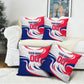 Personalized Haiti Football Champions Pillow Cover Roaring Lion Soccer Mascot With Haiti Trophy Flag