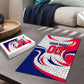 Personalized Haiti Football Champions Puzzle Roaring Lion Soccer Mascot With Haiti Trophy Flag