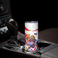 Personalized Haiti Football Champions Skinny Tumbler Roaring Lion Soccer Mascot With Haiti Trophy Flag