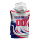 Personalized Haiti Football Champions Sleeveless Zip Hoodie Roaring Lion Soccer Mascot With Haiti Trophy Flag