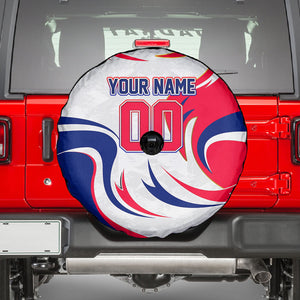 Personalized Haiti Football Champions Spare Tire Cover Roaring Lion Soccer Mascot With Haiti Trophy Flag