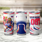 Personalized Haiti Football Champions Tumbler Cup Roaring Lion Soccer Mascot With Haiti Trophy Flag