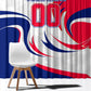 Personalized Haiti Football Champions Window Curtain Roaring Lion Soccer Mascot With Haiti Trophy Flag