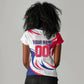 Personalized Haiti Football Champions Women V-Neck T-Shirt Roaring Lion Soccer Mascot With Haiti Trophy Flag