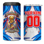 Personalized Haiti Football Champions 4 in 1 Can Cooler Tumbler World Soccer Winning Trophy 2026