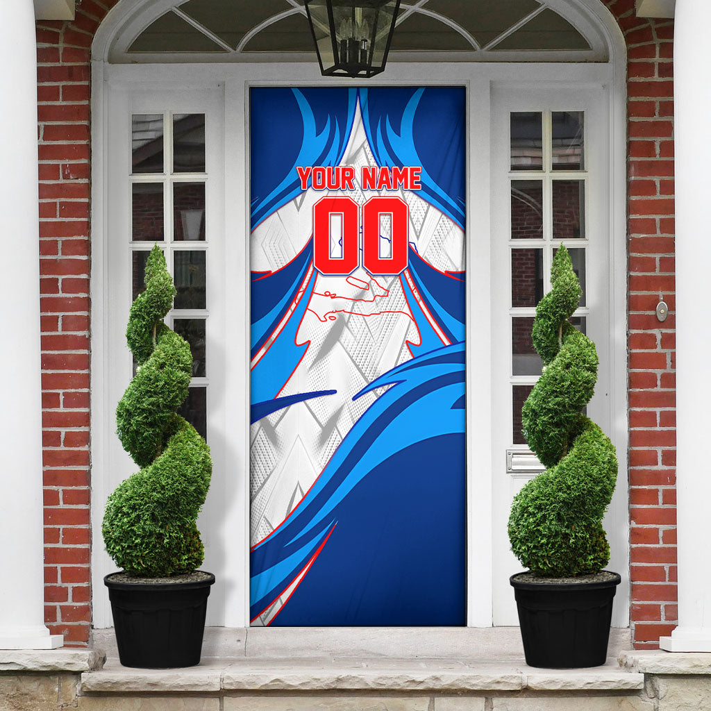 Personalized Haiti Football Champions Door Cover World Soccer Winning Trophy 2026