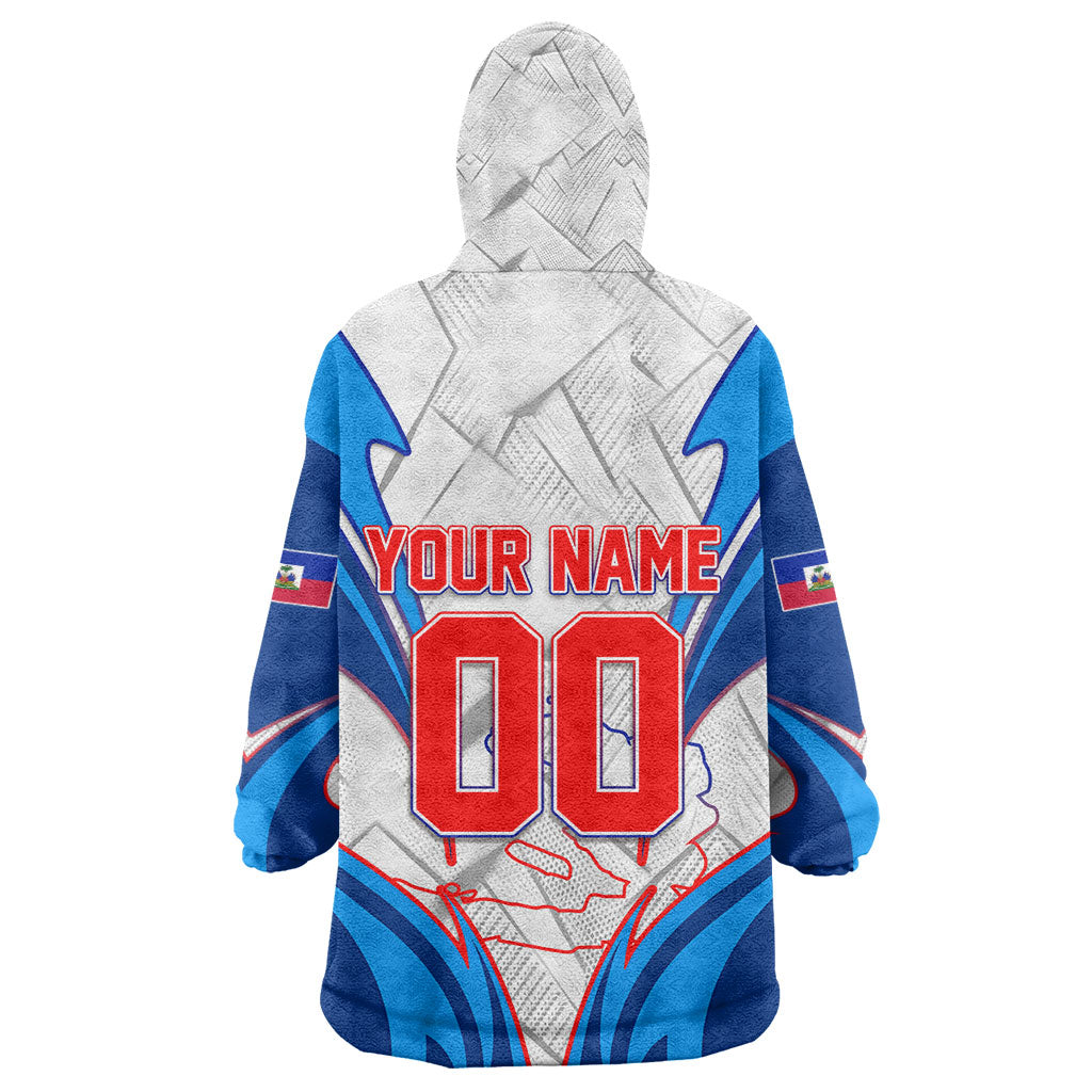 Personalized Haiti Football Champions Kid Wearable Blanket Hoodie World Soccer Winning Trophy 2026