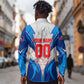 Personalized Haiti Football Champions Long Sleeve Button Shirt World Soccer Winning Trophy 2026
