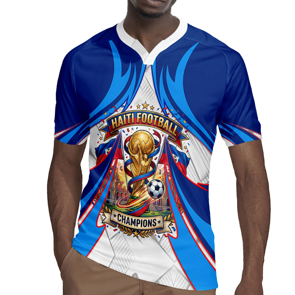 Personalized Haiti Football Champions Rugby Jersey World Soccer Winning Trophy 2026