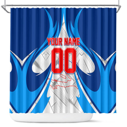 Personalized Haiti Football Champions Shower Curtain World Soccer Winning Trophy 2026