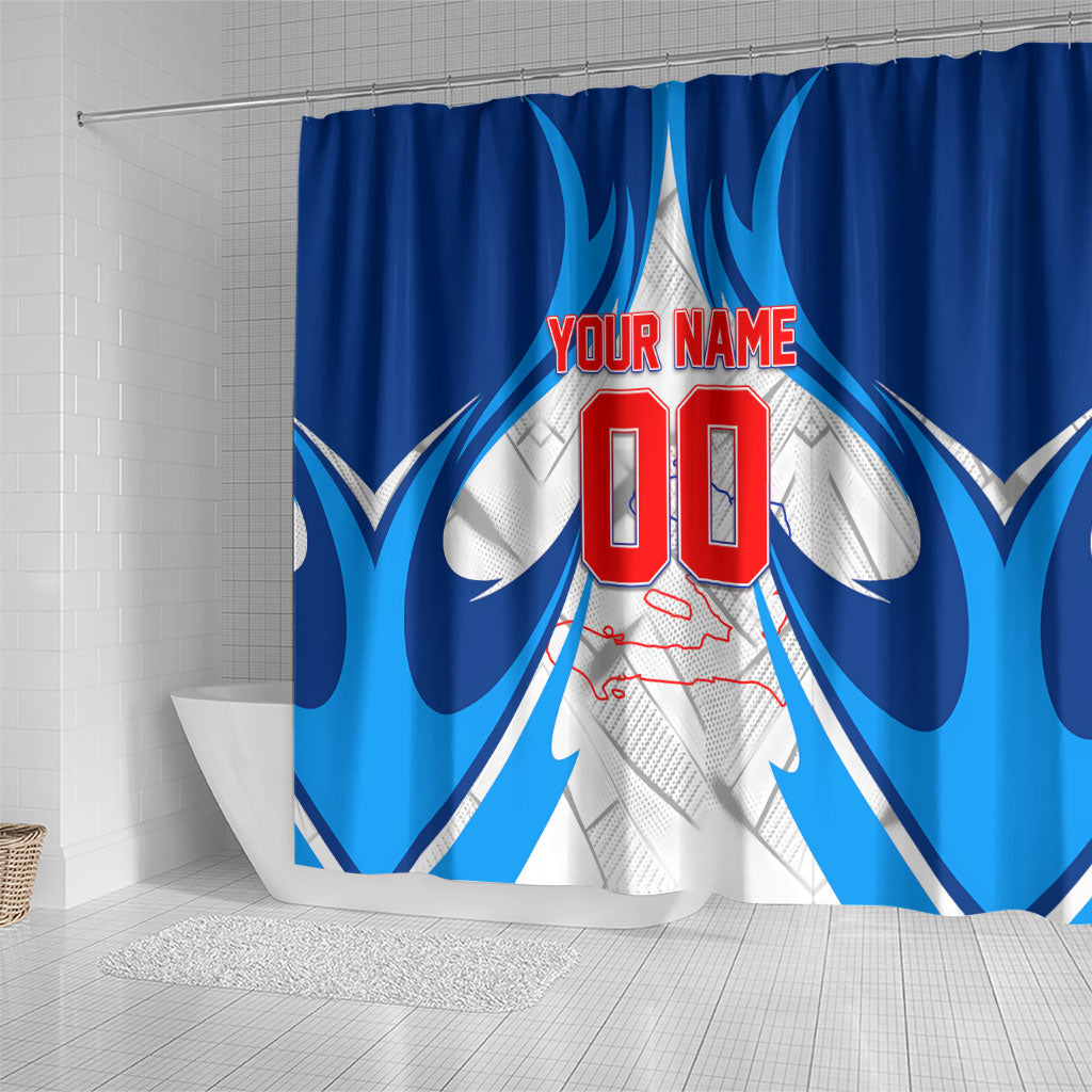 Personalized Haiti Football Champions Shower Curtain World Soccer Winning Trophy 2026