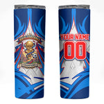 Personalized Haiti Football Champions Skinny Tumbler World Soccer Winning Trophy 2026