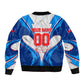 Personalized Haiti Football Champions Sleeve Zip Bomber Jacket World Soccer Winning Trophy 2026