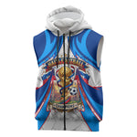 Personalized Haiti Football Champions Sleeveless Zip Hoodie World Soccer Winning Trophy 2026