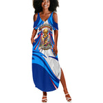 Personalized Haiti Football Champions Summer Maxi Dress World Soccer Winning Trophy 2026