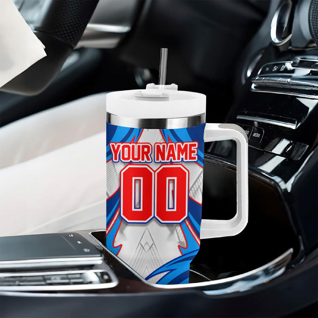 Personalized Haiti Football Champions Tumbler With Handle World Soccer Winning Trophy 2026
