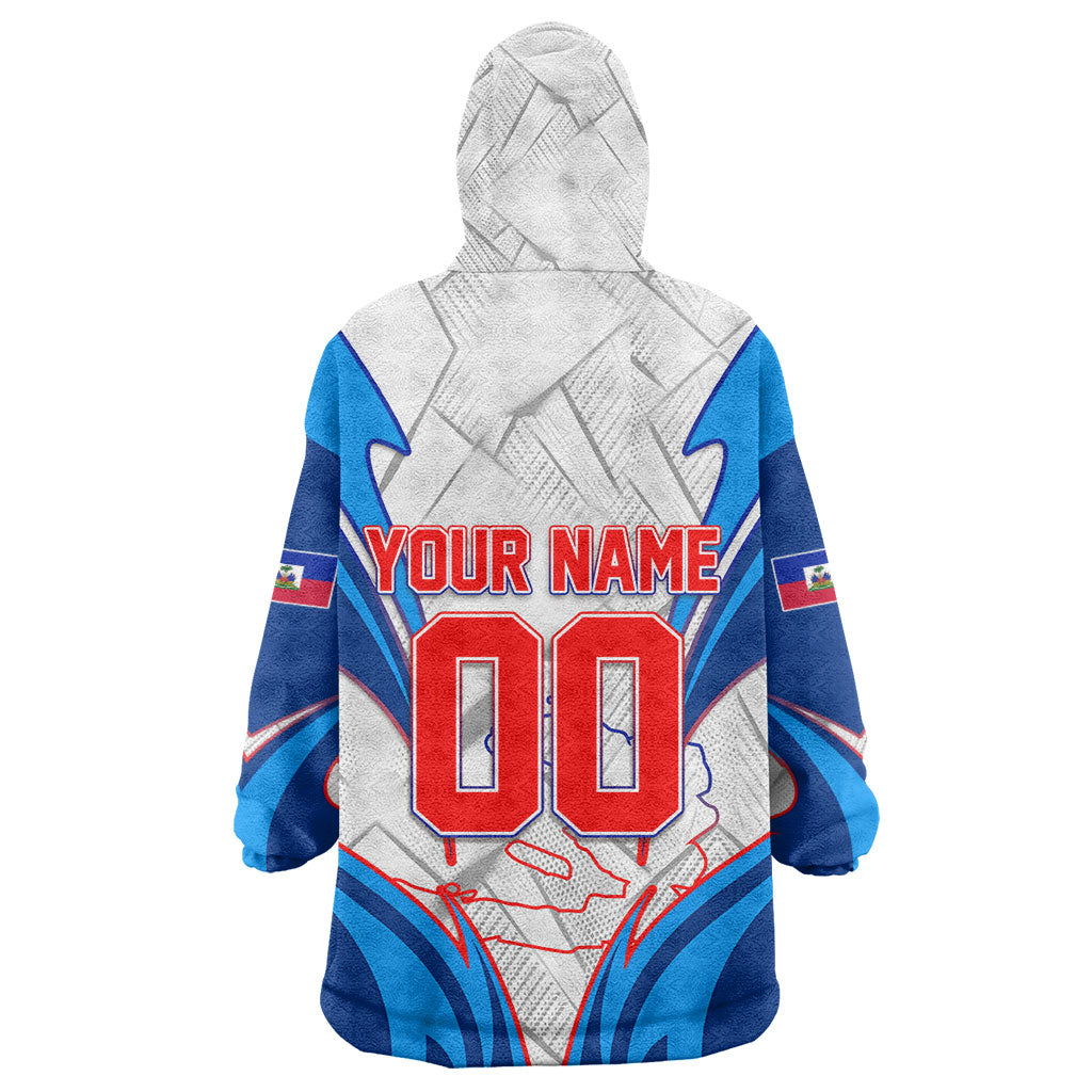 Personalized Haiti Football Champions Wearable Blanket Hoodie World Soccer Winning Trophy 2026
