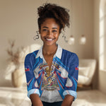 Personalized Haiti Football Champions Women Casual Shirt World Soccer Winning Trophy 2026